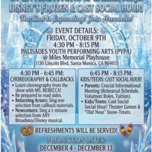 “Frozen” Open House & Auditions October 9